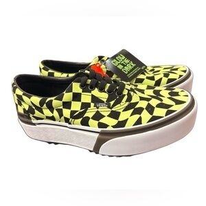 Vans Era Stackform size 6.5m/8w glow in the dark, warp check glow black